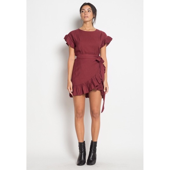 Resurrection Dresses & Skirts - RESURRECTION - Ruffle Wrap Mini dress Red, XS